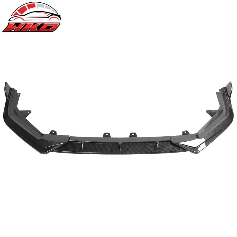 Fits 22-24 Honda Civic 11th Gen 3PC Front Bumper Lip PP Carbon Fiber Print