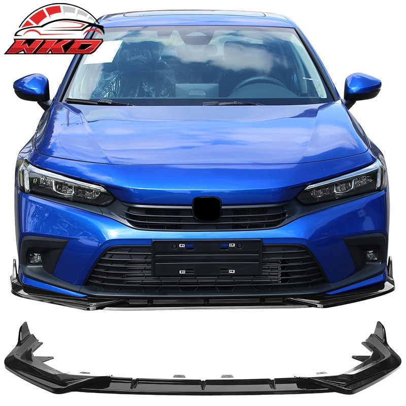 Wholesale 22-24 Honda Civic 11th Gen 3PCS Front Bumper Lip Spoiler PP Gloss Black