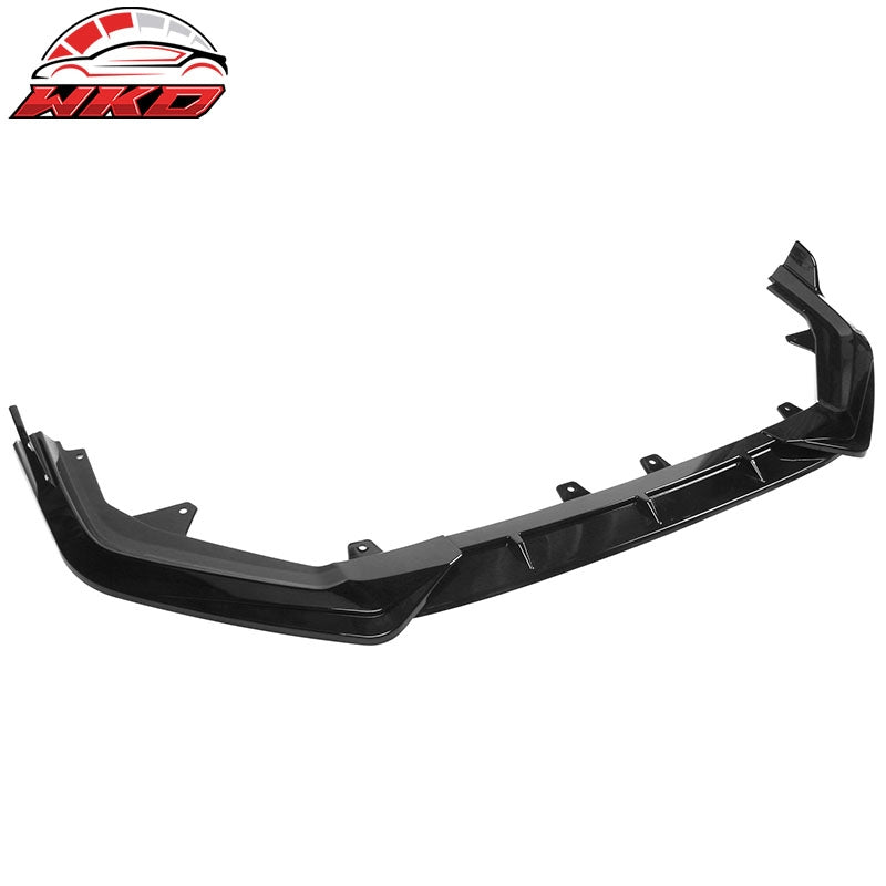 Fits 22-24 Honda Civic 11th Gen 3PCS Front Bumper Lip Spoiler PP Gloss Black