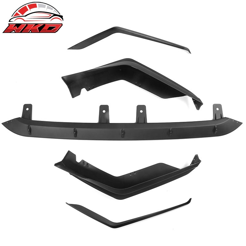 Fits 22-24 Honda Civic 11th Gen IKON Style Unpainted 3PCS Front Bumper Lip PP