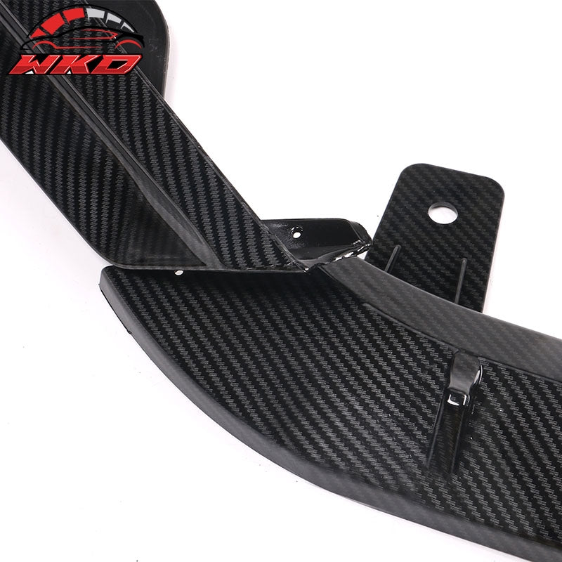 Fits 22-24 Honda Civic 11th Gen IKON 3PCS Front Bumper Lip PP Carbon Fiber Print