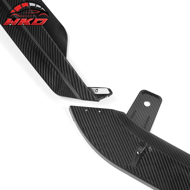 Fits 22-24 Honda Civic 11th Gen IKON 3PCS Front Bumper Lip PP Carbon Fiber Print