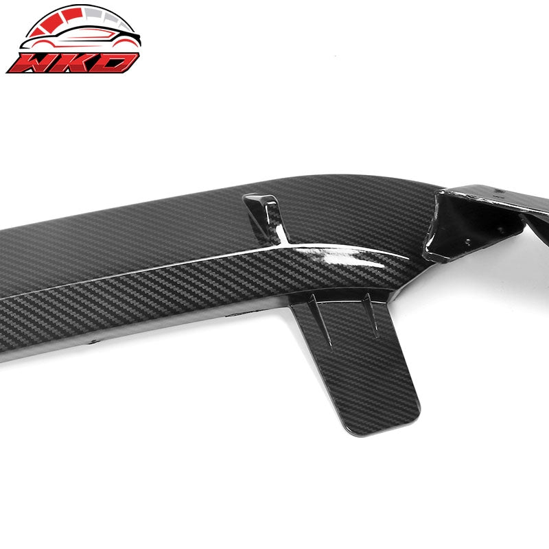 Fits 22-24 Honda Civic 11th Gen IKON 3PCS Front Bumper Lip PP Carbon Fiber Print