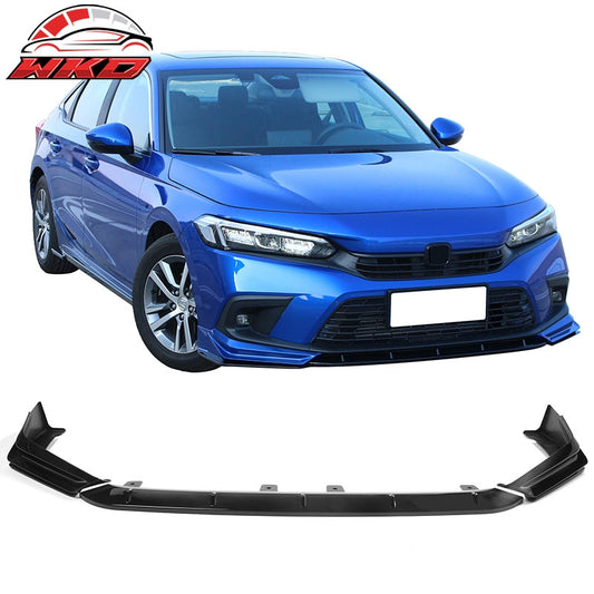 Wholesale 22-24 Honda Civic 11th Gen IKON Gloss Black PP Front Bumper Lip Spoiler 3PC