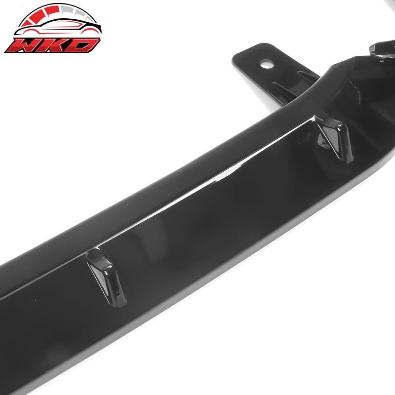 Fits 22-24 Honda Civic 11th Gen IKON Gloss Black PP Front Bumper Lip Spoiler 3PC