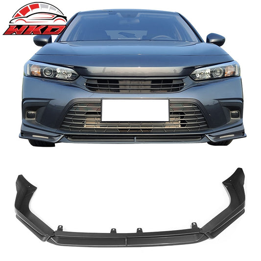 Wholesale  22-24 Honda Civic 11th Gen IKON Style Matte Black Front Bumper Lip W/LED 3PC