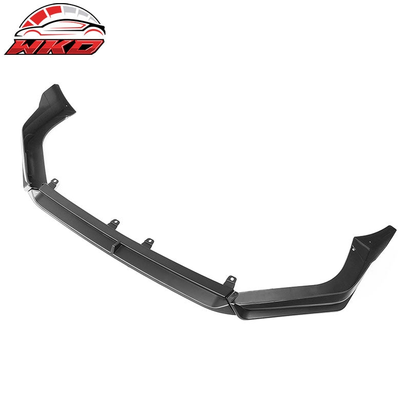 Fit 22-24 Honda Civic 11th Gen IKON Style Matte Black Front Bumper Lip W/LED 3PC