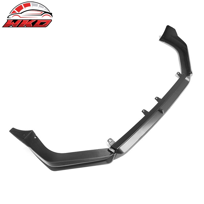 Fit 22-24 Honda Civic 11th Gen IKON Style Matte Black Front Bumper Lip W/LED 3PC