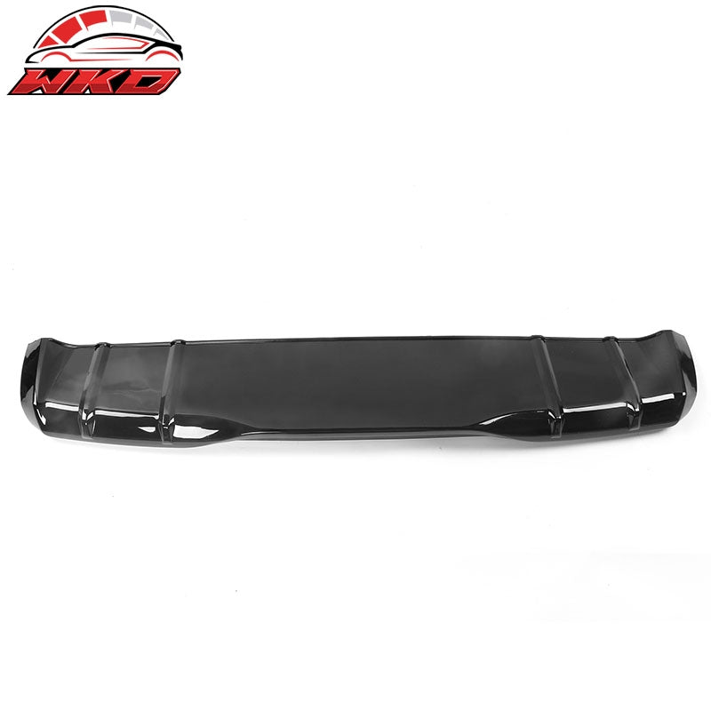 Fits 22-26 Honda Civic 11th Gen MD Style PP Rear Bumper Diffuser Lip Gloss Black