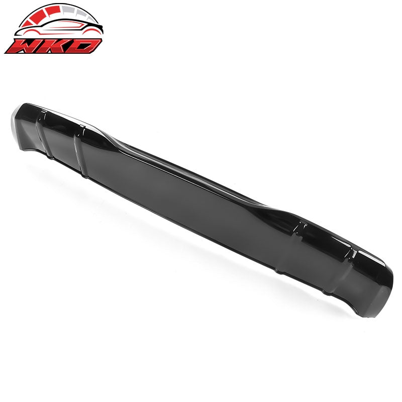 Fits 22-26 Honda Civic 11th Gen MD Style PP Rear Bumper Diffuser Lip Gloss Black