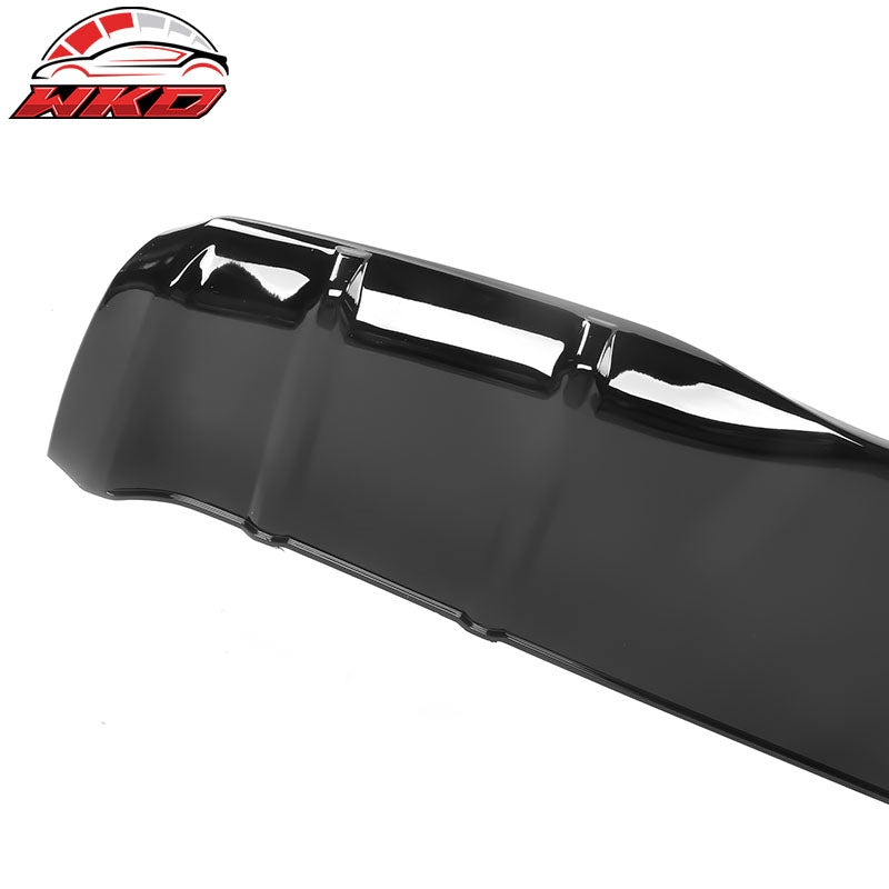 Fits 22-26 Honda Civic 11th Gen MD Style PP Rear Bumper Diffuser Lip Gloss Black