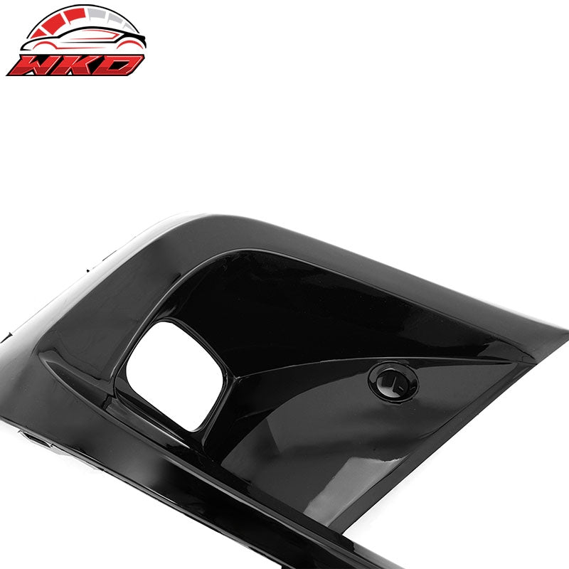 Fits 22-24 Honda Civic 11th Gen OE Style Foglight Bezels Trim Gloss Black ABS