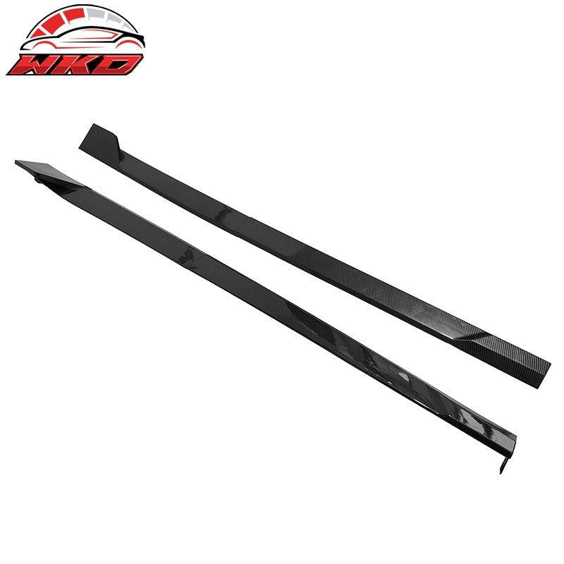 Fits 22-26 Honda Civic 11th Gen Side Skirts Rocker Panel Carbon Fiber Print - PP