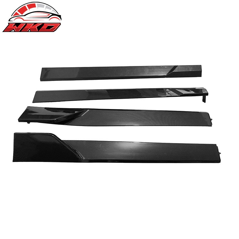 Fits 22-26 Honda Civic 11th Gen Side Skirts Rocker Panel Carbon Fiber Print - PP