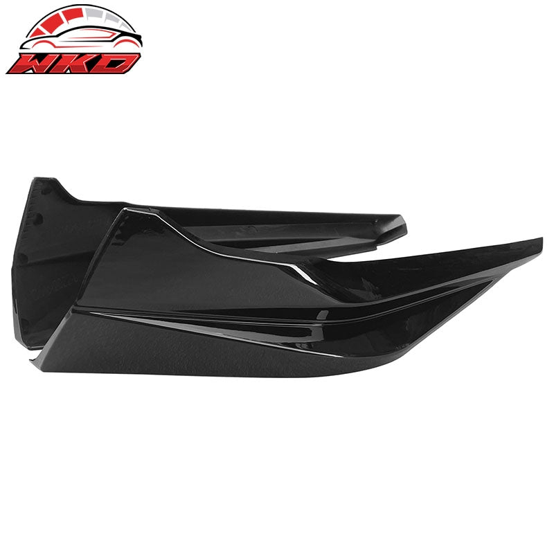 Fits 22-24 Honda Civic 11th HPD Style Front Bumper Lip Splitters Gloss Black 2PC