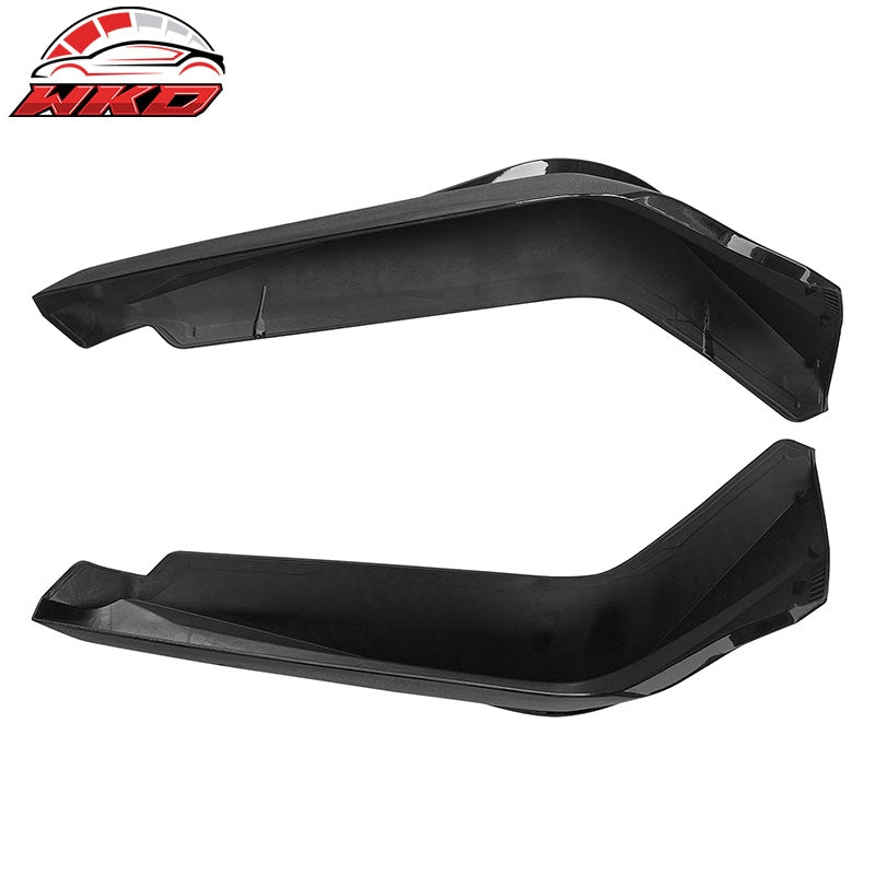 Fits 22-24 Honda Civic 11th HPD Style Front Bumper Lip Splitters Gloss Black 2PC