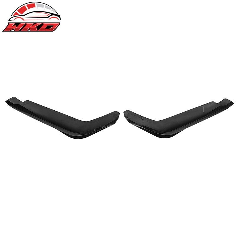 Fits 22-24 Honda Civic 11th HPD Style Front Bumper Lip Splitters Gloss Black 2PC