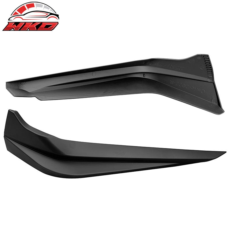 Fits 22-24 Honda Civic 11th HPD Style Front Bumper Lip Splitters Matte Black 2PC