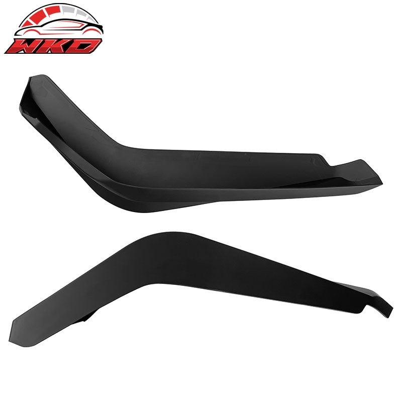 Fits 22-24 Honda Civic 11th HPD Style Front Bumper Lip Splitters Matte Black 2PC