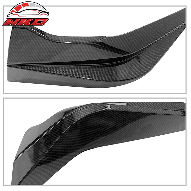 Fits 22-24 Honda Civic 11th HPD Front Bumper Lip Splitter Carbon Fiber Print 2PC