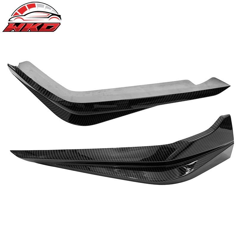 Fits 22-24 Honda Civic 11th HPD Front Bumper Lip Splitter Carbon Fiber Print 2PC