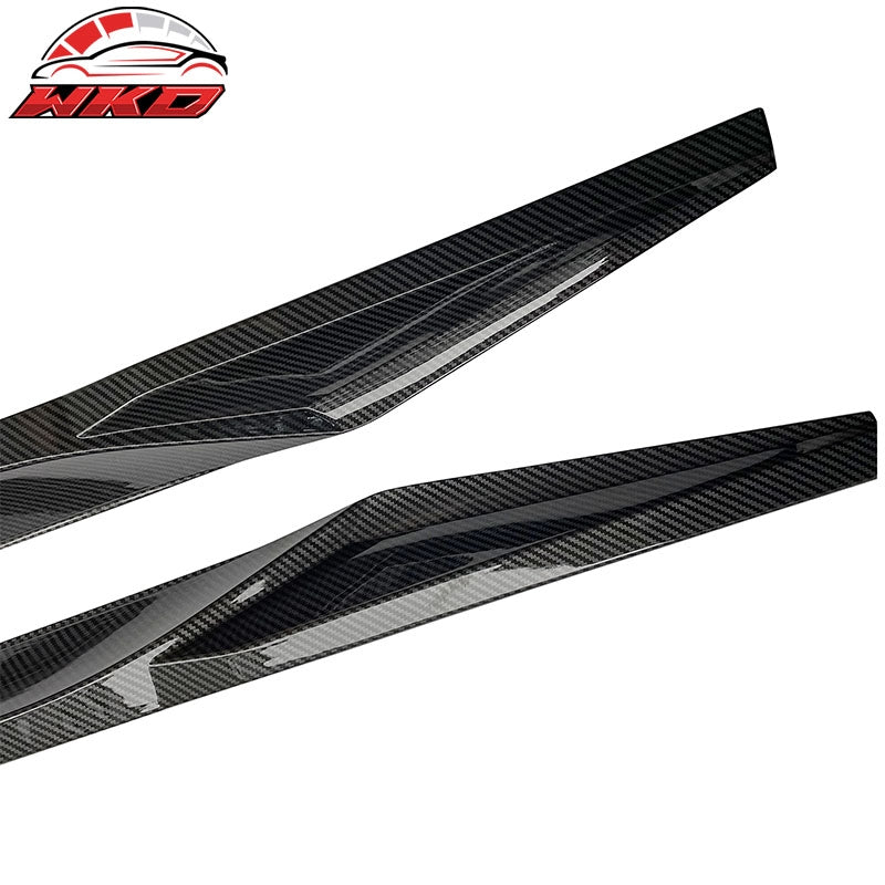 Fits 22-26 Honda Civic 11th HPD Side Skirts Extension Carbon Fiber Print