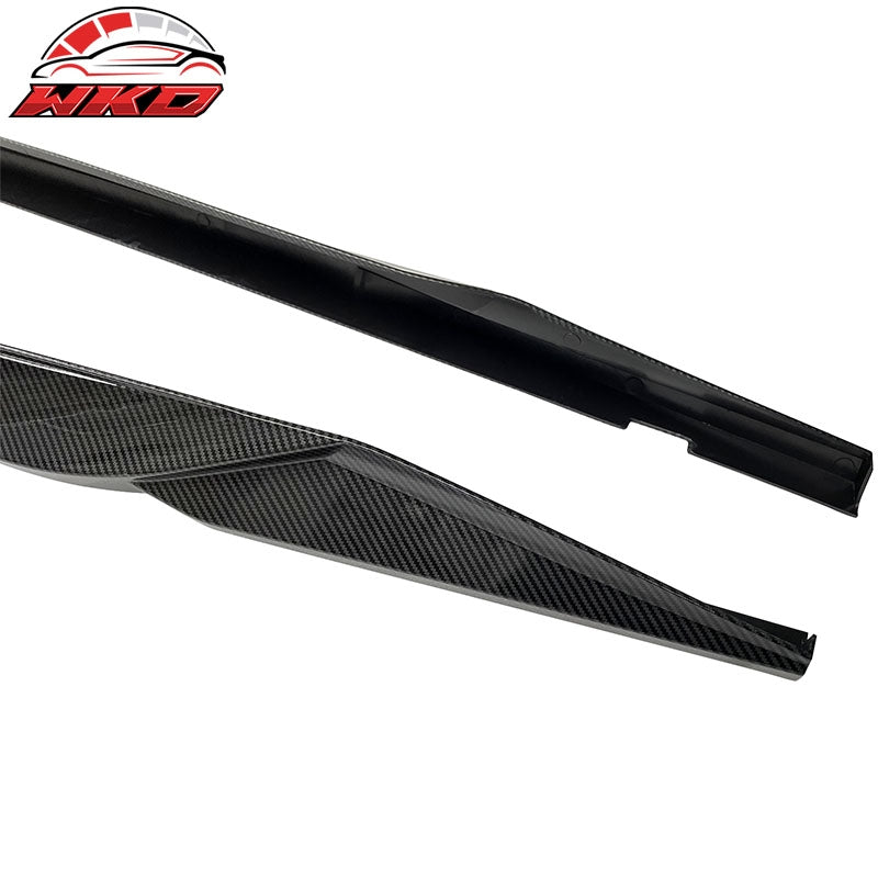 Fits 22-26 Honda Civic 11th HPD Side Skirts Extension Carbon Fiber Print