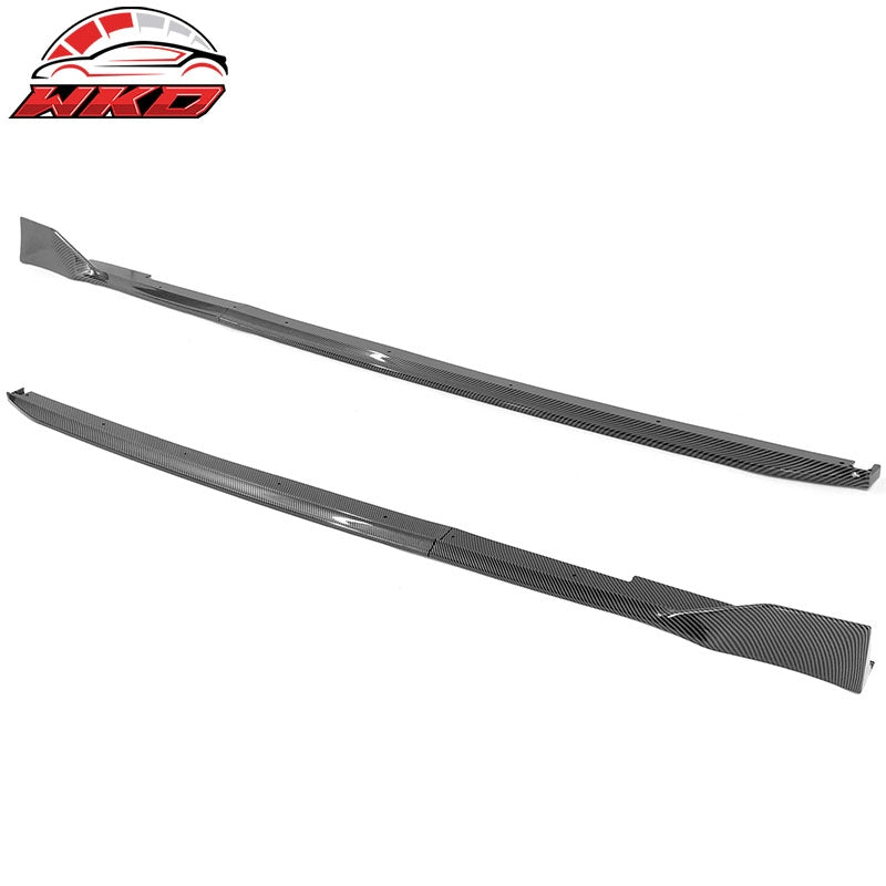Fits 22-26 Honda Civic 11th Type R Side Skirts Rocker Panel Carbon Fiber Print