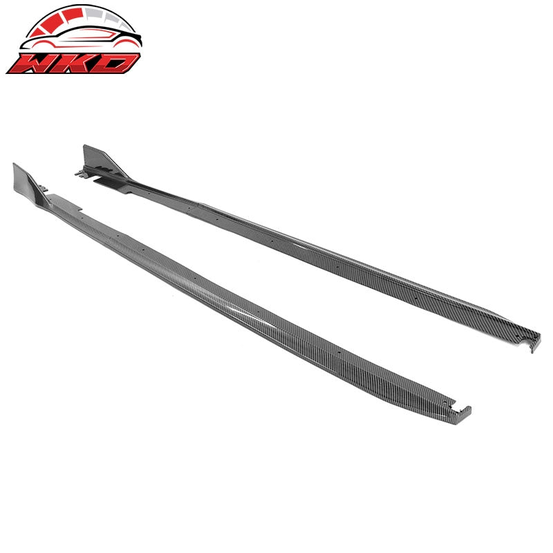 Fits 22-26 Honda Civic 11th Type R Side Skirts Rocker Panel Carbon Fiber Print