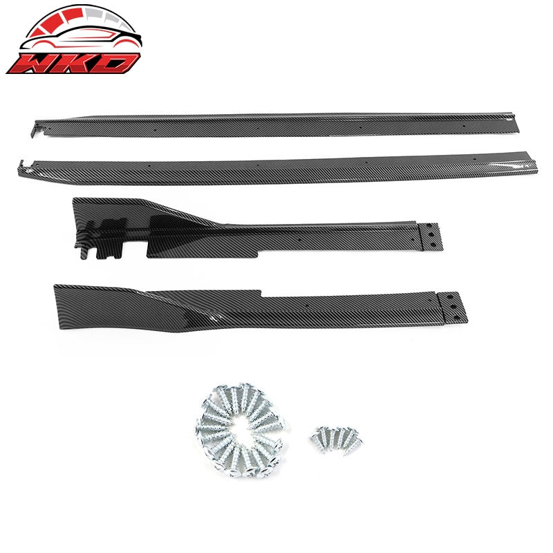 Fits 22-26 Honda Civic 11th Type R Side Skirts Rocker Panel Carbon Fiber Print