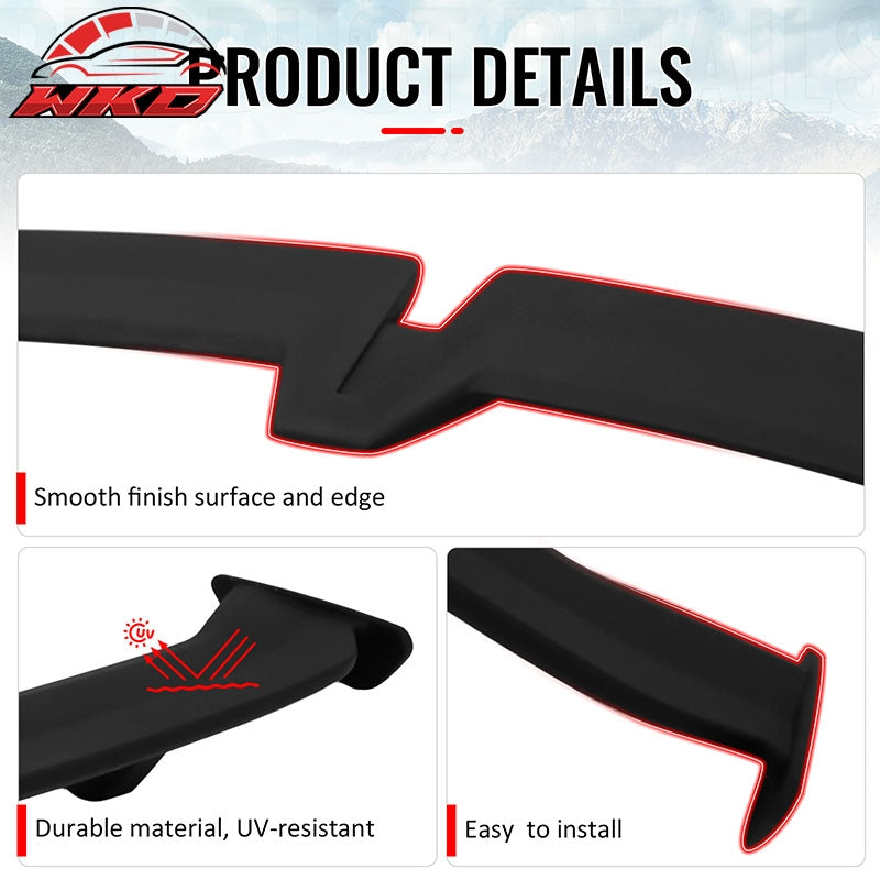 Fits 06-11 Honda Civic 4DR 54" PRO Style Rear Trunk Spoiler Wing Matte Black ABS