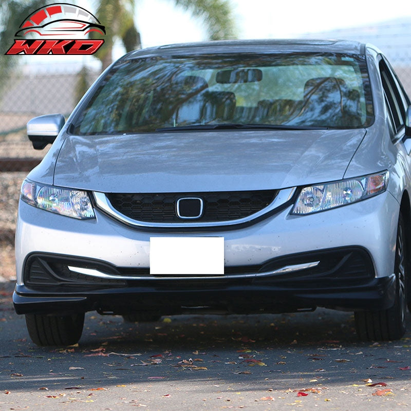Fits 13-15 Honda Civic 4DR Sedan Modulo Style Front Bumper Lip Chin Spoiler PU