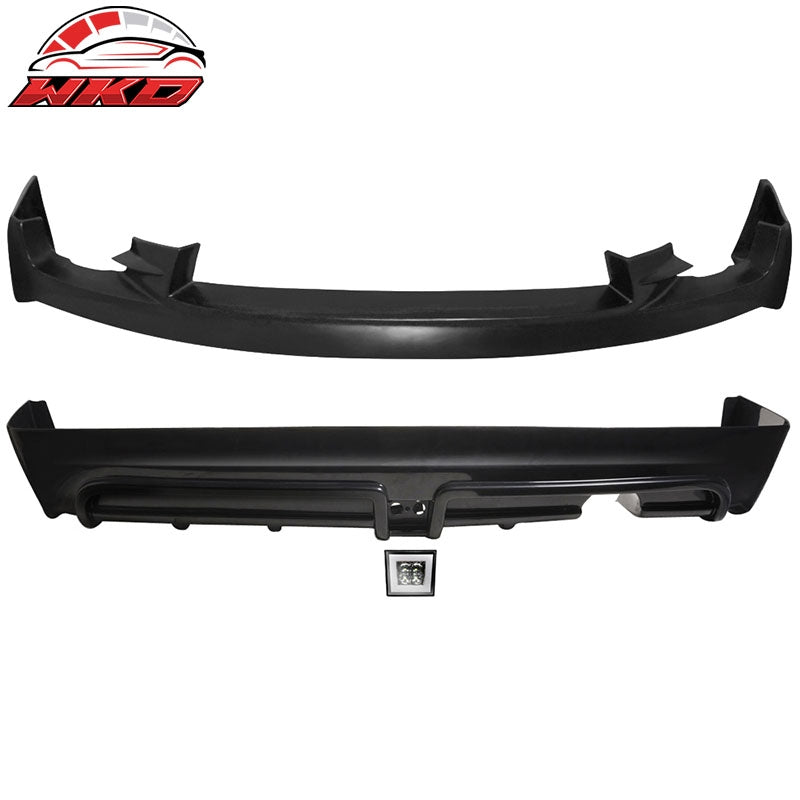 Wholesale 09-11 Civic 4Door PU Mugen Front & PP Rear Bumper Lip & Clear Brake Lamp