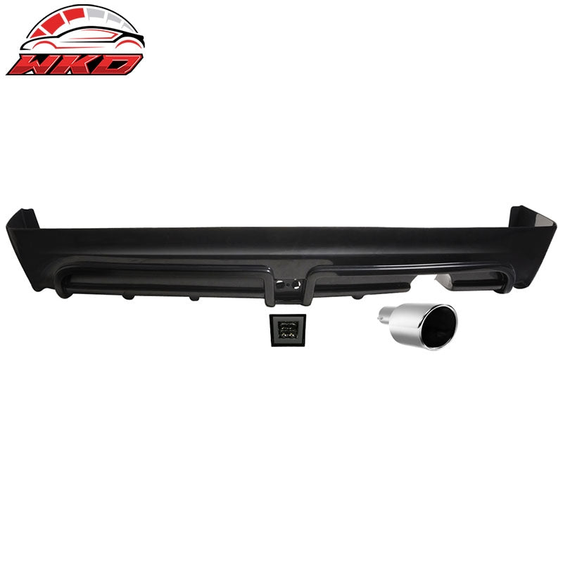 Fits 06-11 Civic 4Dr Rear Bumper Lip w/ Smoke LED 3RD Brake Light + Muffler Tip