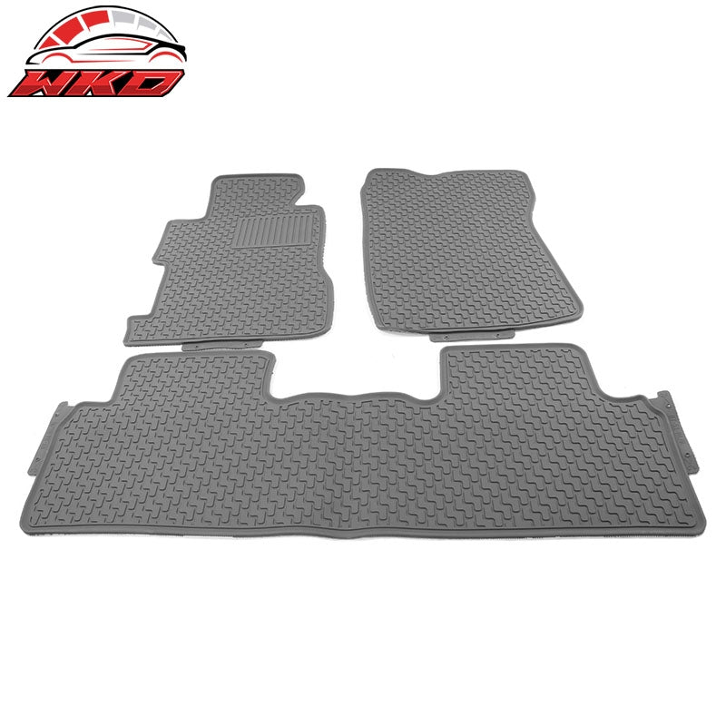 Fits 06-11 Honda Civic 8th All Weather Gray Latex Floor Mats Front Back Carpets