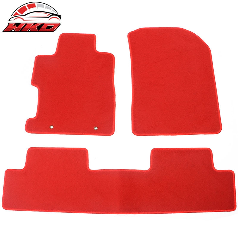 Wholesale 06-11 Honda Civic 8th Red Nylon Floor Mats Liner 1st 2nd Row Carpets Cover
