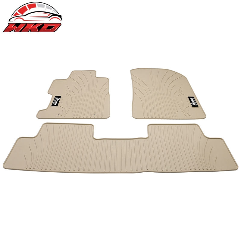For 06-11 Honda Civic 8th Gen Beige Latex Rubber Floor Mat Custom Fit Carpet 3PC