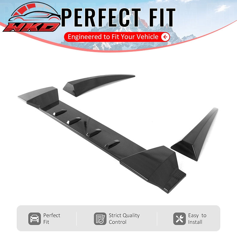 Fits 06-11 Honda Civic 8th Gen Type R Carbon Fiber Print Window Roof Spoiler ABS