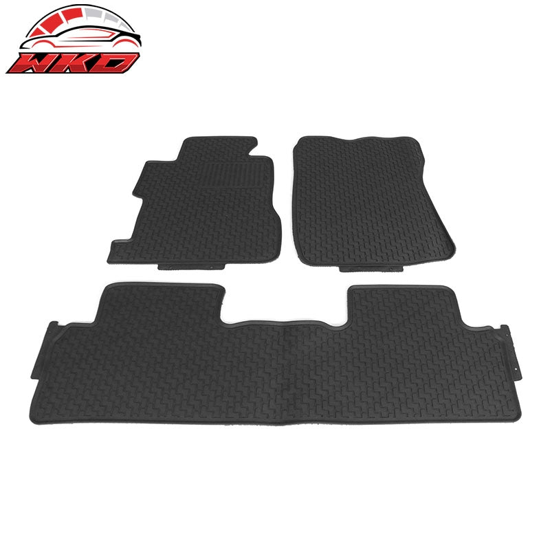 Fits 06-11 Honda Civic 8th Heavy Duty Black Latex Floor Mats Front Rear Carpets
