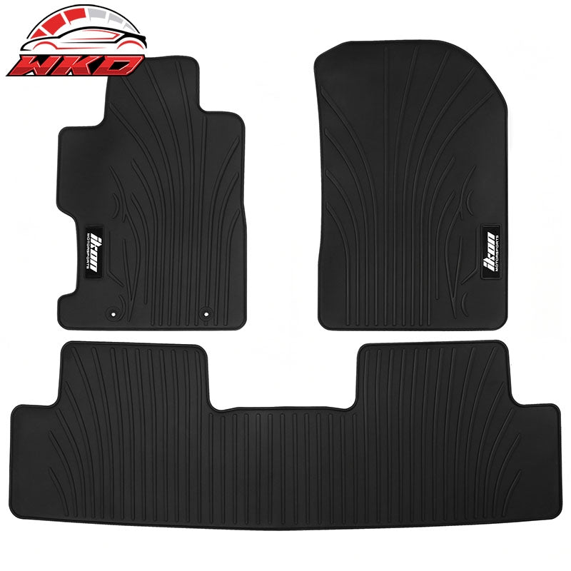 Wholesale 06-11 Honda Civic 8th Heavy Duty Floor Mats Carpets W/IKON Logo Black Latex