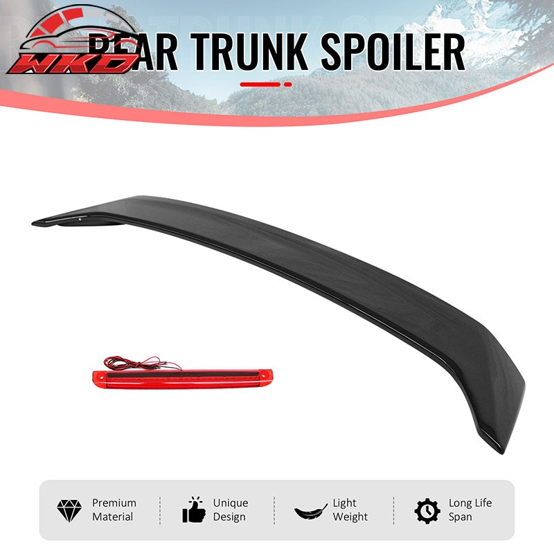 Fits 06-11 Honda Civic 8th Sedan OE Style Trunk Spoiler W/LED Light Gloss Black