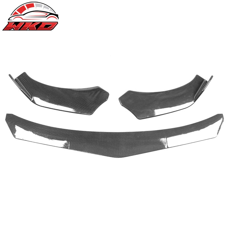 Fits Honda Civic 66"-71" B Style Front Bumper Lip Carbon Fiber Print + Strut Rod