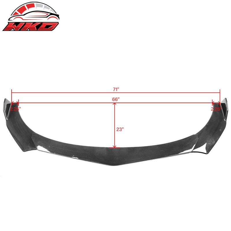 Fits Honda Civic 66"-71" B Style Front Bumper Lip Carbon Fiber Print + Strut Rod