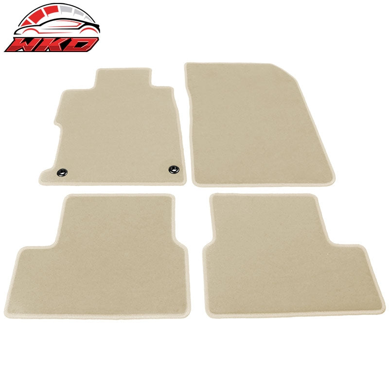 Fits 12-15 Honda Civic Coupe Floor Mat Nylon Beige Non-Slip Auto Carpets 4PC