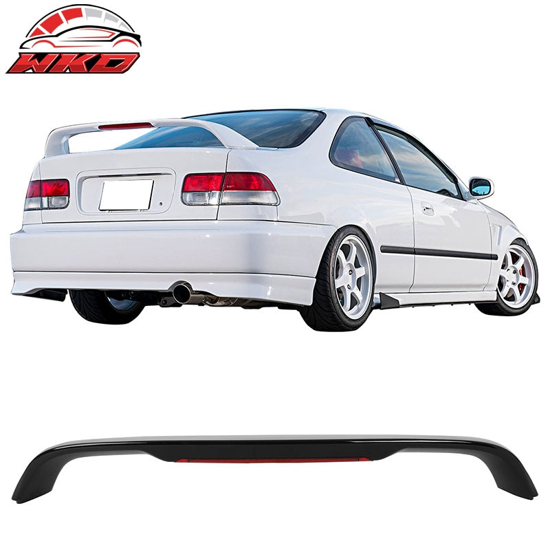 Wholesale For 96-00 Honda Civic Coupe Gloss Black Rear Trunk Spoiler Wing ABS w/ LED Light