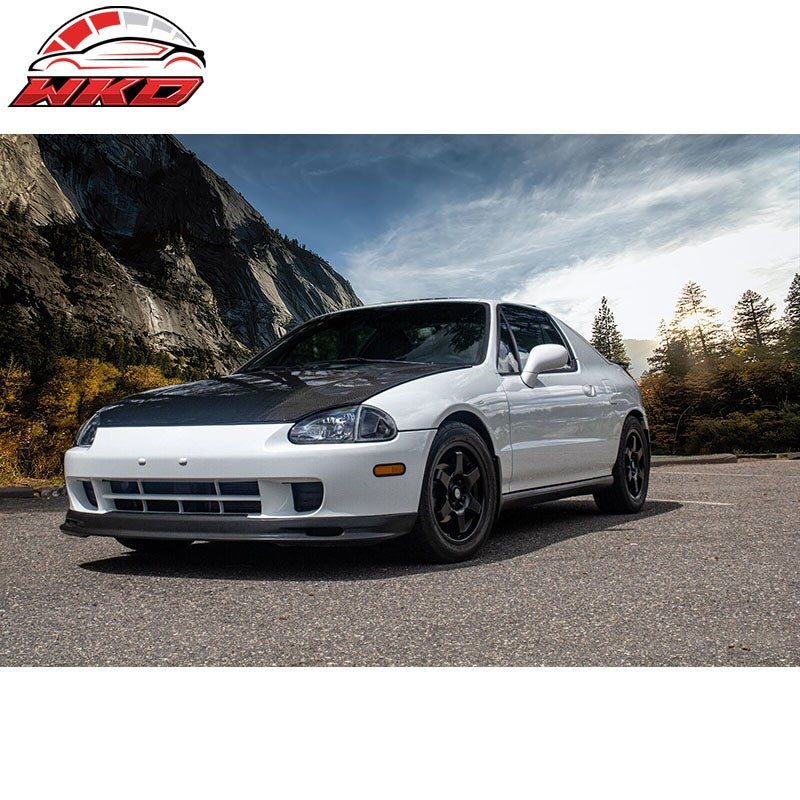 Fits 93-97 Honda Civic Del Sol Mugen Style Front Bumper Lip Spoiler Unpainted PP