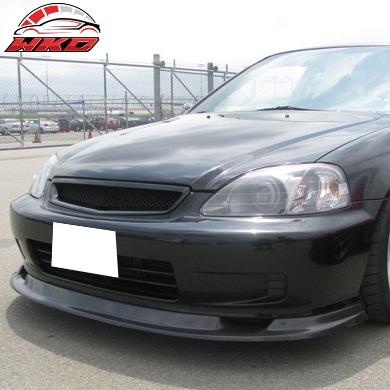 Fits 99-00 Honda Civic EK First Molding Style Front Bumper Lip Spoiler JDM PU