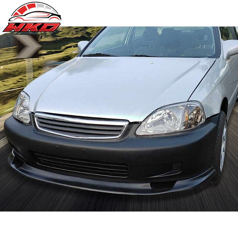 Fits 99-00 Honda Civic EK First Molding Style Front Bumper Lip Spoiler JDM PU