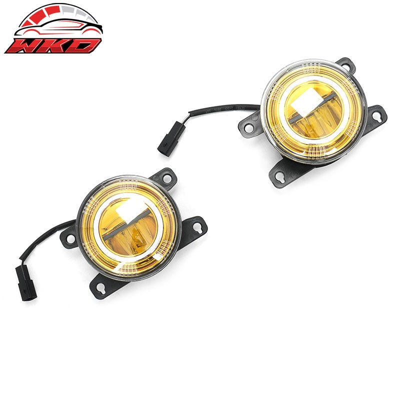 Fits 16-24 Honda Civic FC FK FE High Quality JDM Foglights Yellow Lens LED Light