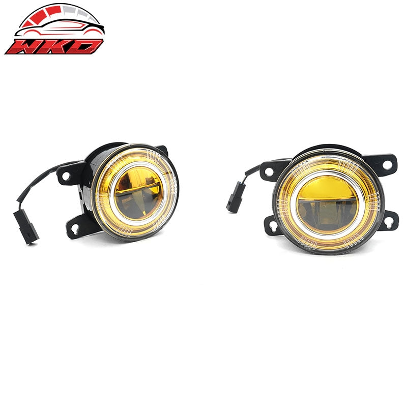 Fits 16-24 Honda Civic FC FK FE High Quality JDM Foglights Yellow Lens LED Light